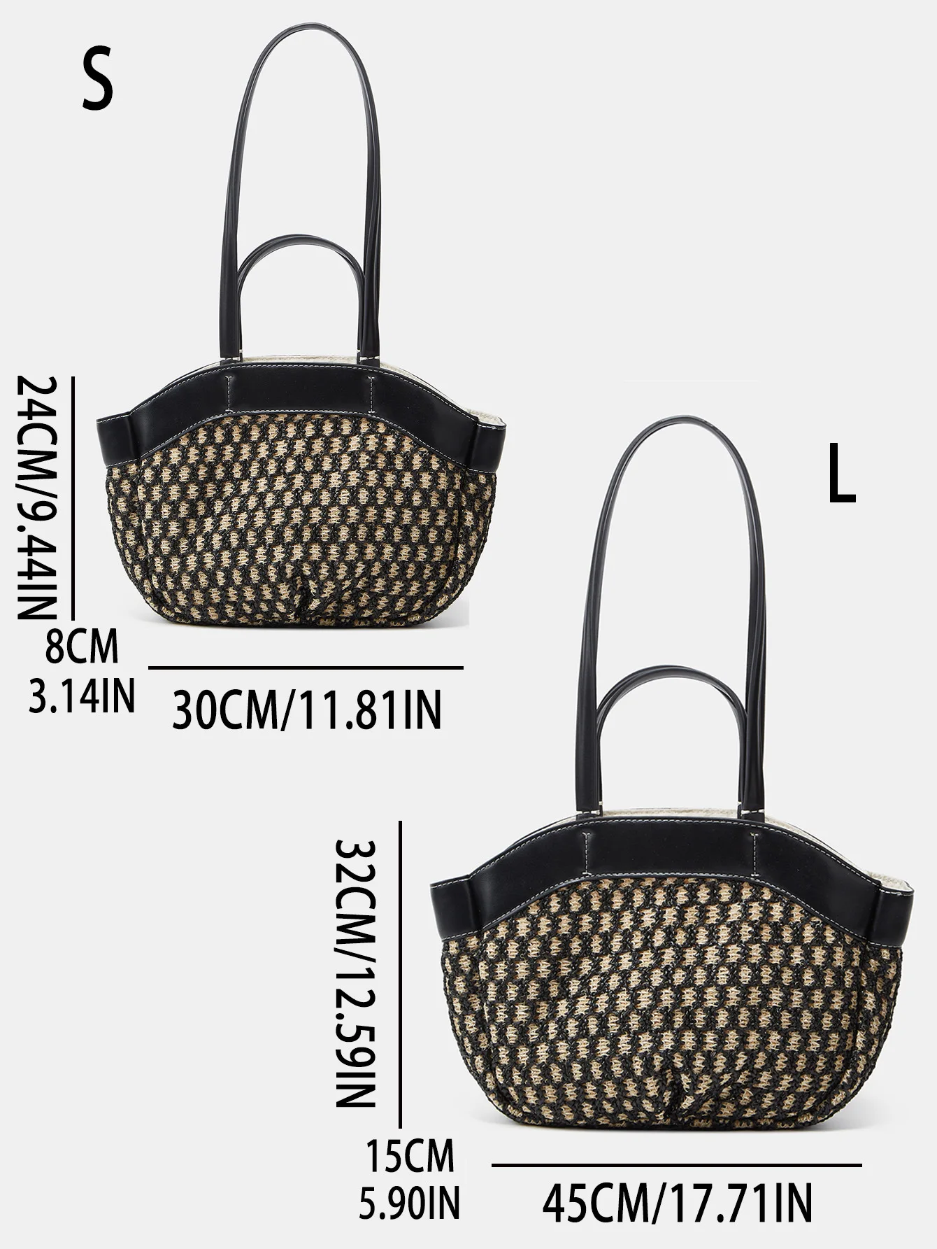 Woven Straw Bucket Tote - Large Summer Shopper 1 S9e53eef47b6a4bcfaa4ded0f86e275d6u