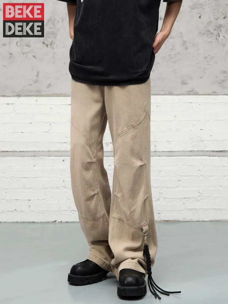 New Deisgner Men Vintage Canvas Work Pants Spring Summer Loose Fit Casual Flare Pants Khaki Long Cargo Pants Streetwear Trousers
New Deisgner Men Vintage Canvas Work Pants Spring Summer Loose Fit Casual Flare Pants Khaki Long Cargo Pants Streetwear Trousers
