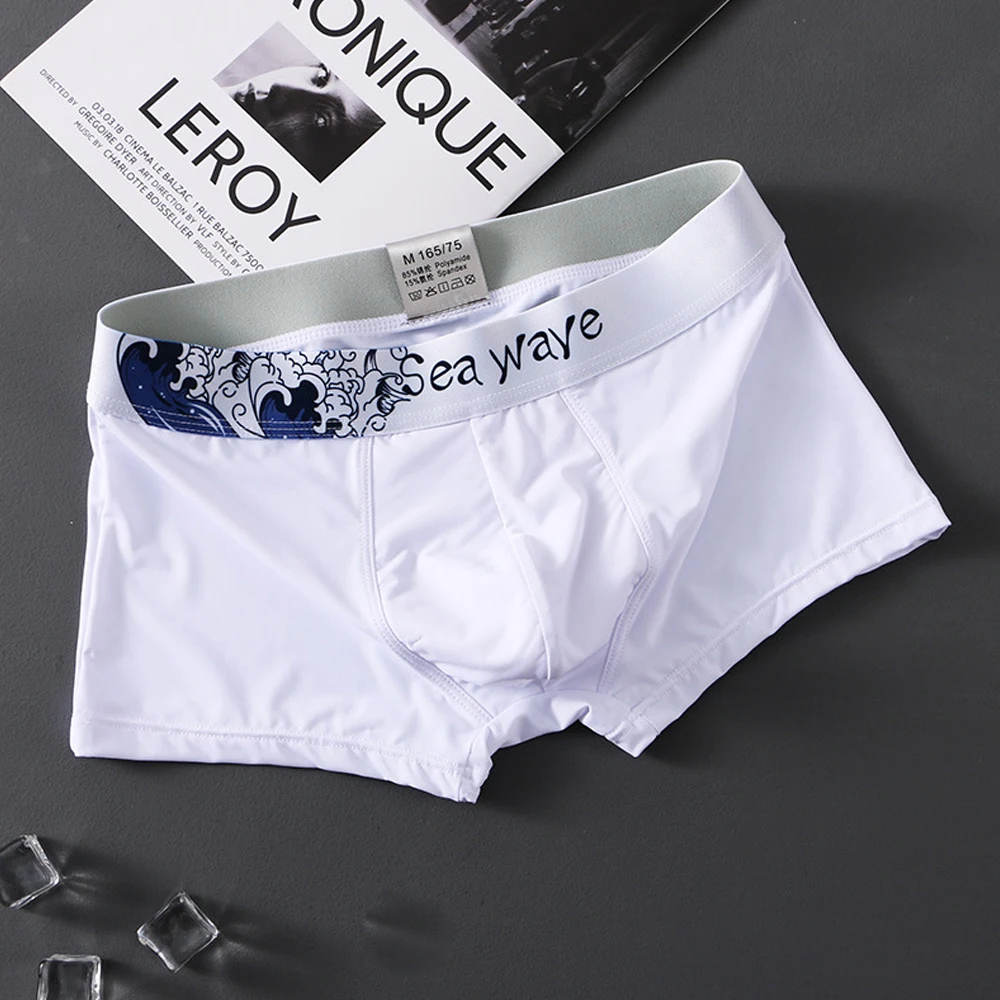 Mens Ice Silk Boxer Briefs Breathable Comfy Casual Shorts Trunks Bulge Pouch Underpants Male Panties Mid-Waist Underwear
Mens Ice Silk Boxer Briefs Breathable Comfy Casual Shorts Trunks Bulge Pouch Underpants Male Panties Mid-Waist Underwear