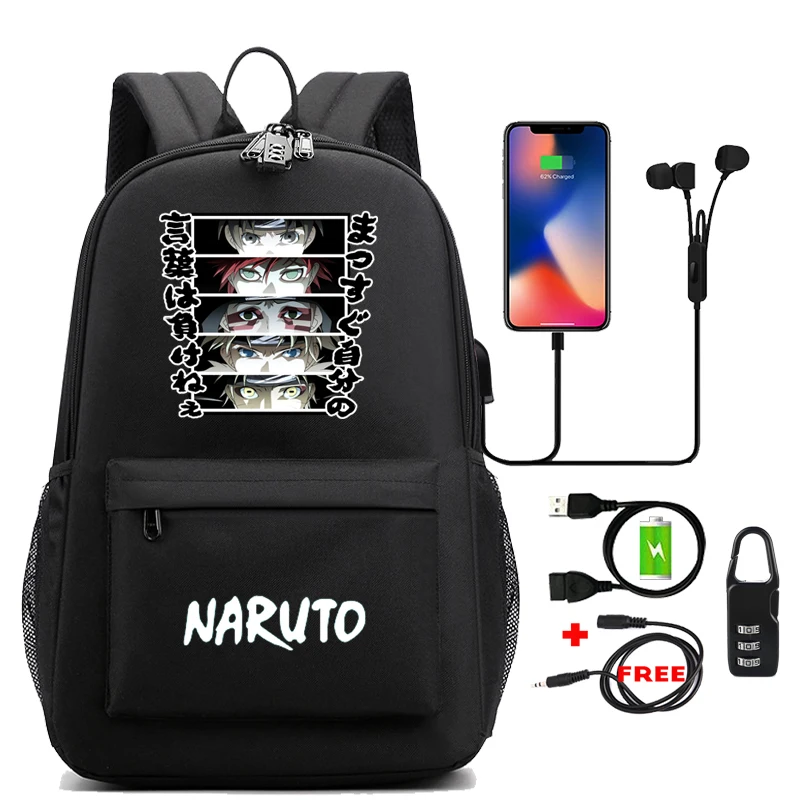 

Anime Naruto Teenage Backpack Cartoon Printing Laptop Bagpack Back To School Rucksack for Boy Girl School Bag Mochilas