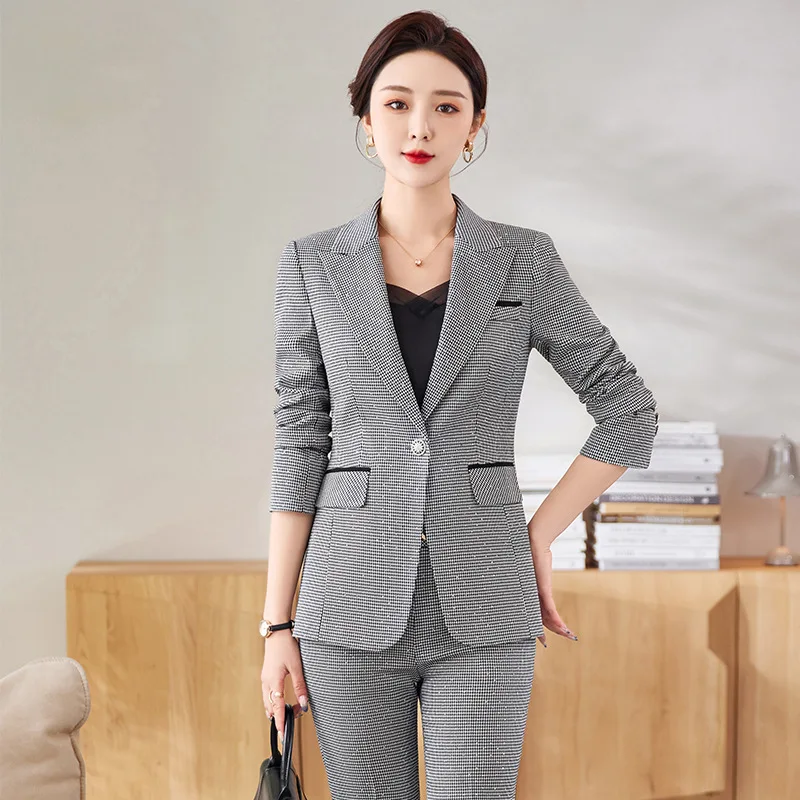 2023 New Luxury Women's Blazer Suits Two Piece Plaid Work Pant Suit for Women Business Office Lady Suits Sets
2023 New Luxury Women's Blazer Suits Two Piece Plaid Work Pant Suit for Women Business Office Lady Suits Sets