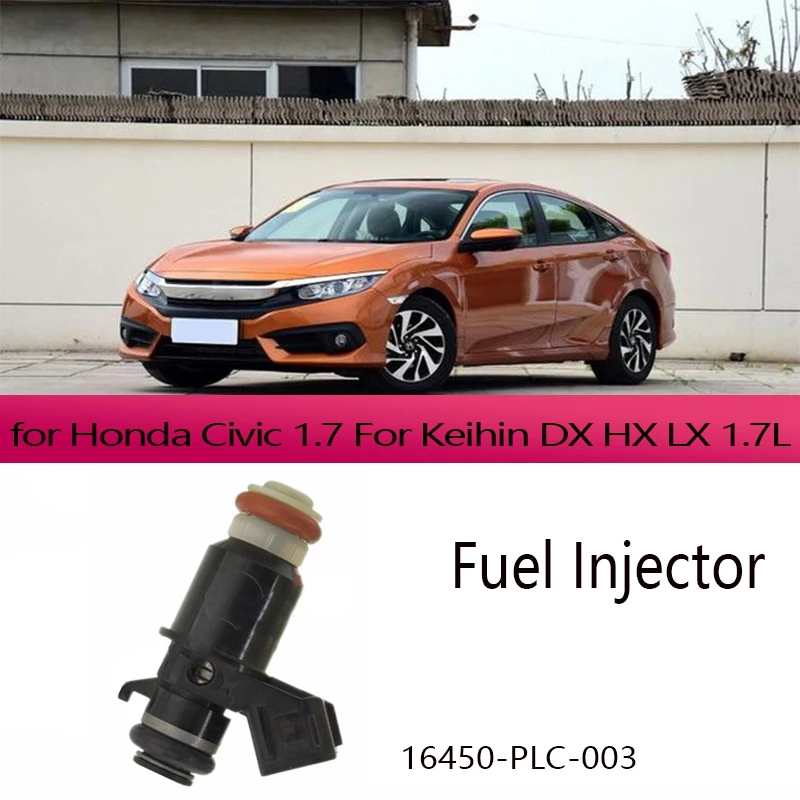 

2PCS Fuel Injector 16450-PLC-003 16450PLD003 For Honda Civic 1.7 For Keihin DX HX LX 1.7L