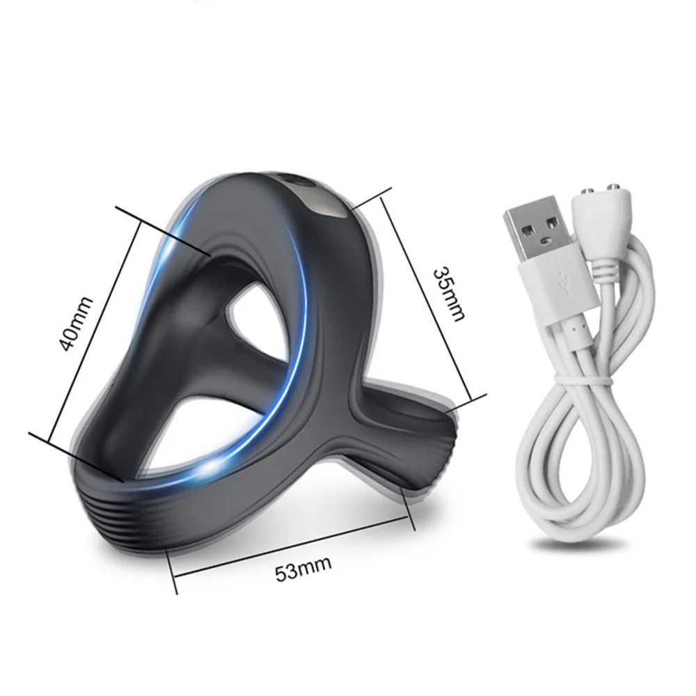 Vibrating Cock Ring for Men Ejaculation Delay Penis Ring Vibrator Silicone Chastity Cage Clitoris Stimulator Sex Toy for Couples Vibrating Cock Ring for Men Ejaculation Delay Penis Ring Vibrator Silicone Chastity Cage Clitoris Stimulator Sex Toy for Couples