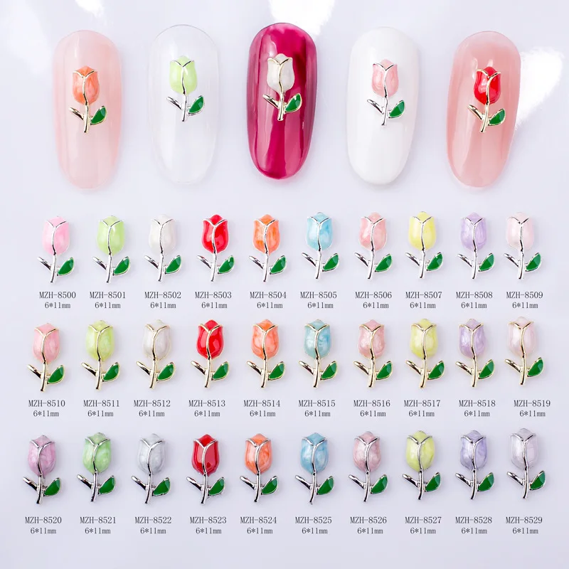 10PCS Tulips Charm Nail Flower Nail Rhinestone Flash High Quality Alloy Gem Nail Art Decoration DIY Manicure Nail Jewerly Strass
10PCS Tulips Charm Nail Flower Nail Rhinestone Flash High Quality Alloy Gem Nail Art Decoration DIY Manicure Nail Jewerly Strass