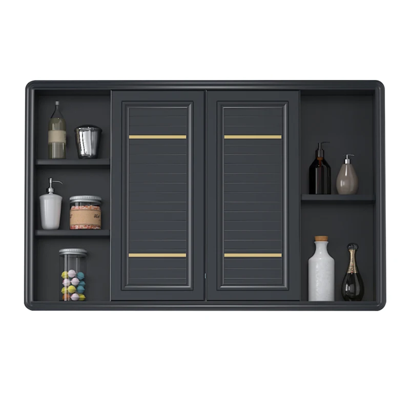 Intelligent space aluminum push-pull feng shui hidden bathroom mirror cabinet bathroom mirror wall mounted storage with shelf
Intelligent space aluminum push-pull feng shui hidden bathroom mirror cabinet bathroom mirror wall mounted storage with shelf