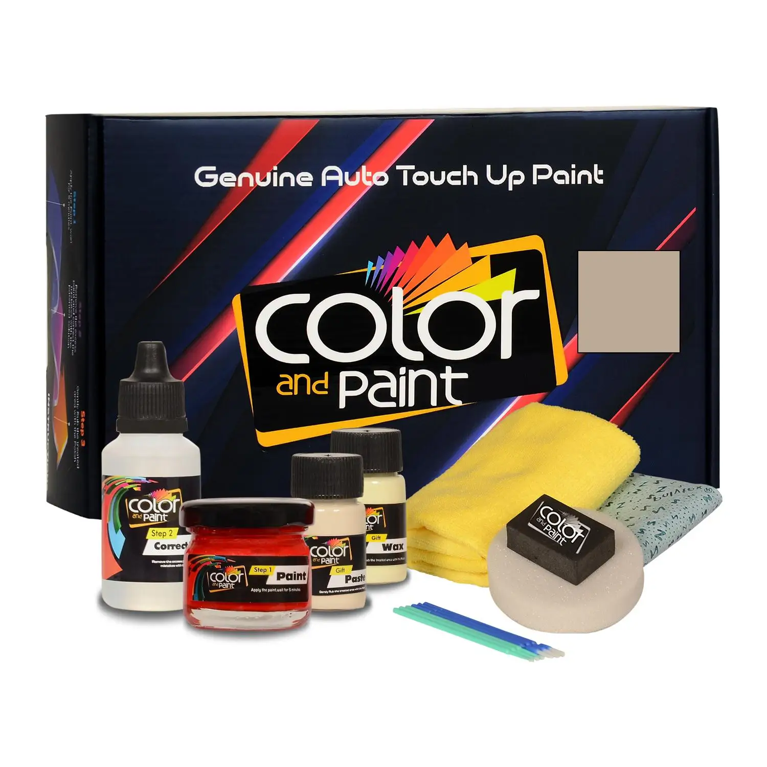 

Color and Paint compatible with Ford America Automotive Touch Up Paint - LIGHT PRAIRIE TAN PEARL MET-Y-basic Care