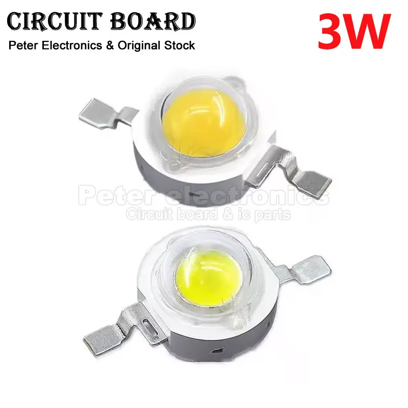 

10pcs 3W High Power LED Light-Emitting Diode LEDs Chip SMD Warm White Red Green Blue Yellow For SpotLight Downlight Lamp Bulb