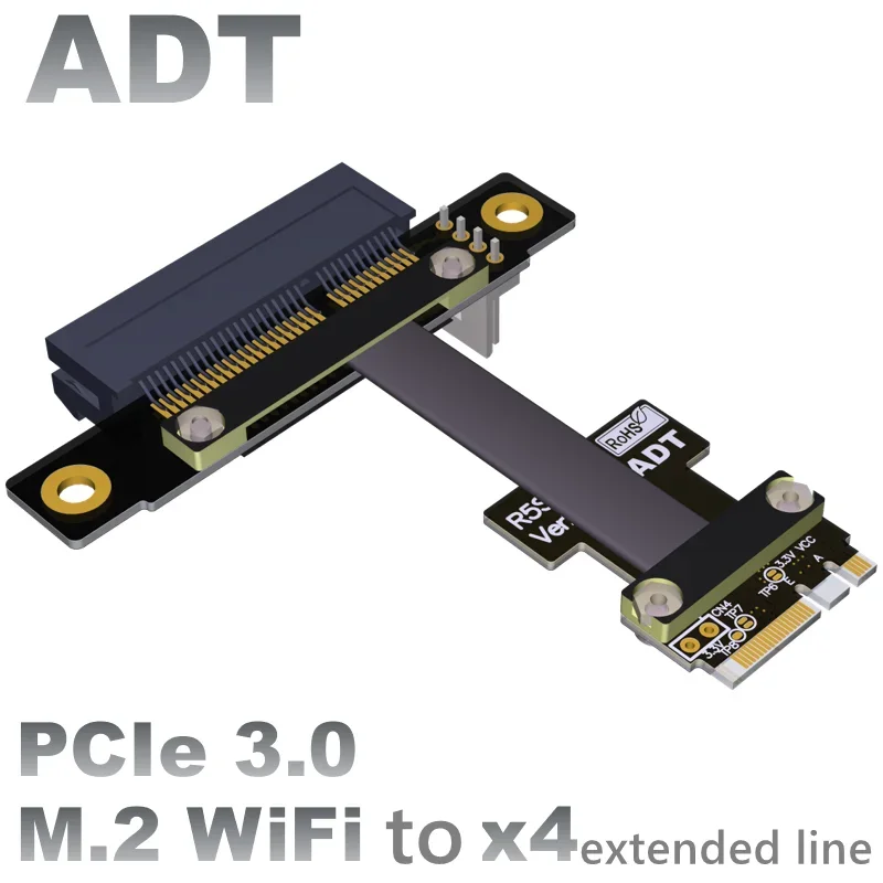 

M.2 WiFi A. Удлинительный Кабель-адаптер интерфейса E key поддерживает скорость PCI-E 3,0 X4: PCIe 3,0x1 gen3 8G/bps