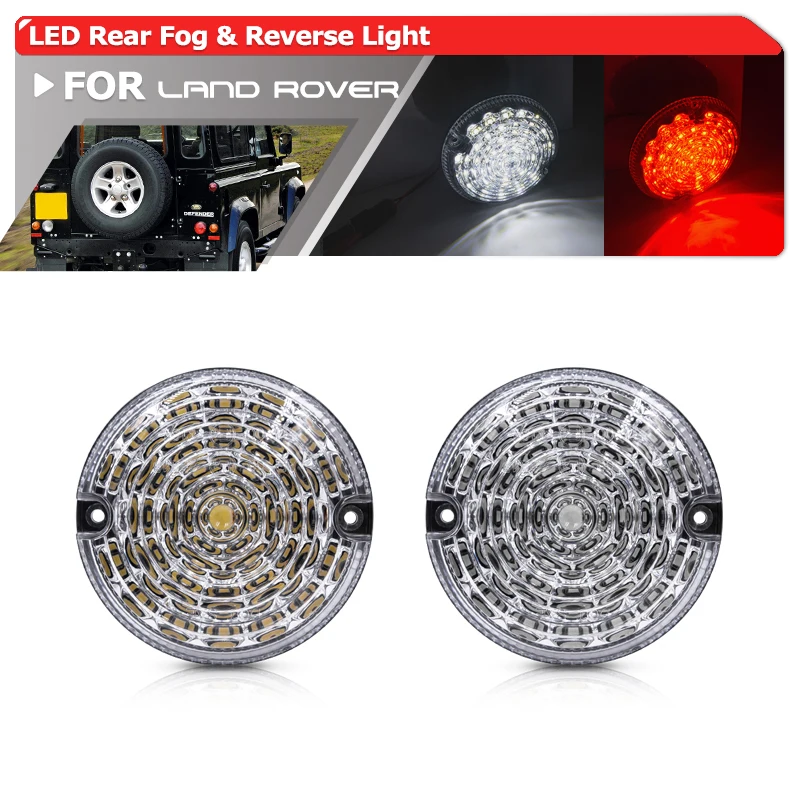 

For Land Rover Defender 2001-2016 Defender Cabrio 90-16 Upgrade Led 95mm Round Rear Fog Backup/Reverse Light Kits