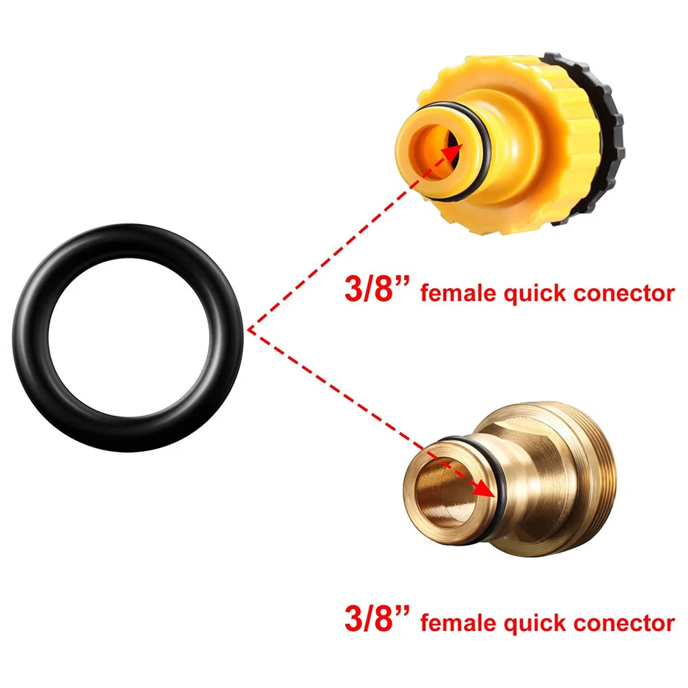 

Hose O-Ring M22 Practical Quick Disconnect Rubber Set 1/4 3/8 40Pcs Durable Easy to install For Pressure Washer