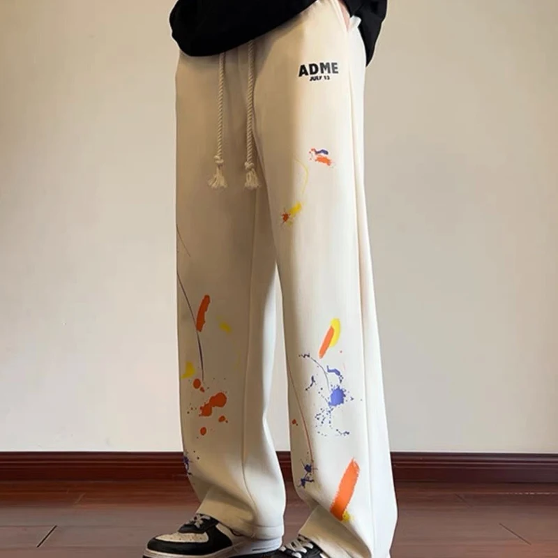 spring autumn Elastic waist Loose Straight pants man High street Casual Printing Pockets patchwork Drawstring cotton trousers
spring autumn Elastic waist Loose Straight pants man High street Casual Printing Pockets patchwork Drawstring cotton trousers
