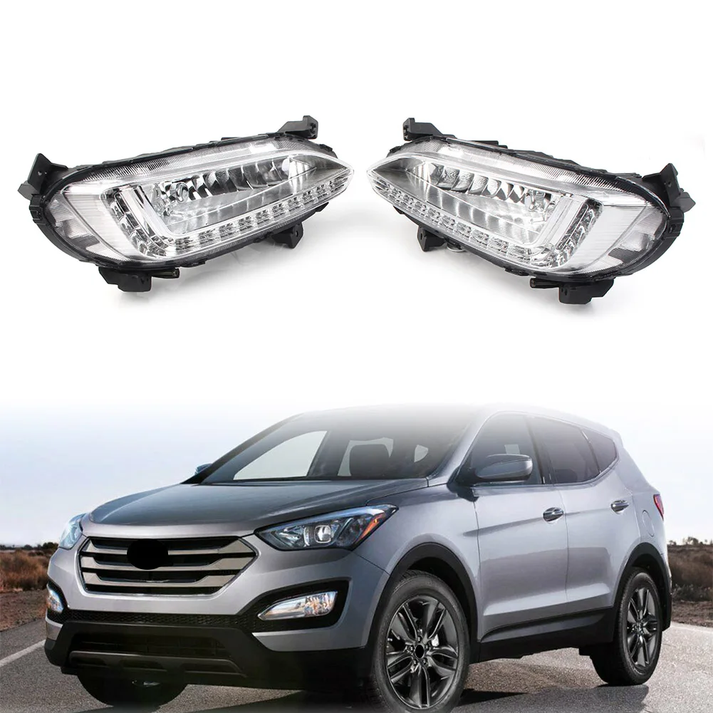 2Pcs Auto LED DRL Daytime Running Lights Replacement Lamp For Hyundai Santa Fe / IX45 2013 2014 2015 Car Accessories
2Pcs Auto LED DRL Daytime Running Lights Replacement Lamp For Hyundai Santa Fe / IX45 2013 2014 2015 Car Accessories
