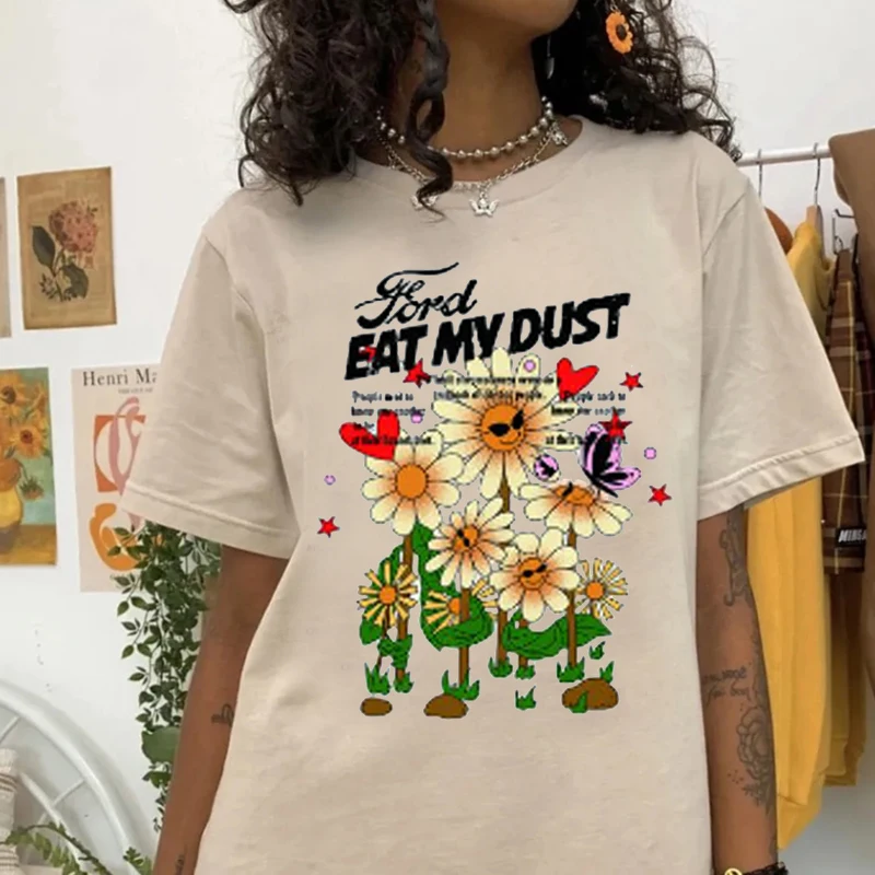 Летние Новые футболки с мультипликационными клубничками Eat My Dust, в стиле Харадзюку, с коротким рукавом, свободные восьмиядерные топы, женские универсальные повседневные футболки с круглым вырезом
Летние Новые футболки с мультипликационными клубничками Eat My Dust, в стиле Харадзюку, с коротким рукавом, свободные восьмиядерные топы, женские универсальные повседневные футболки с круглым вырезом