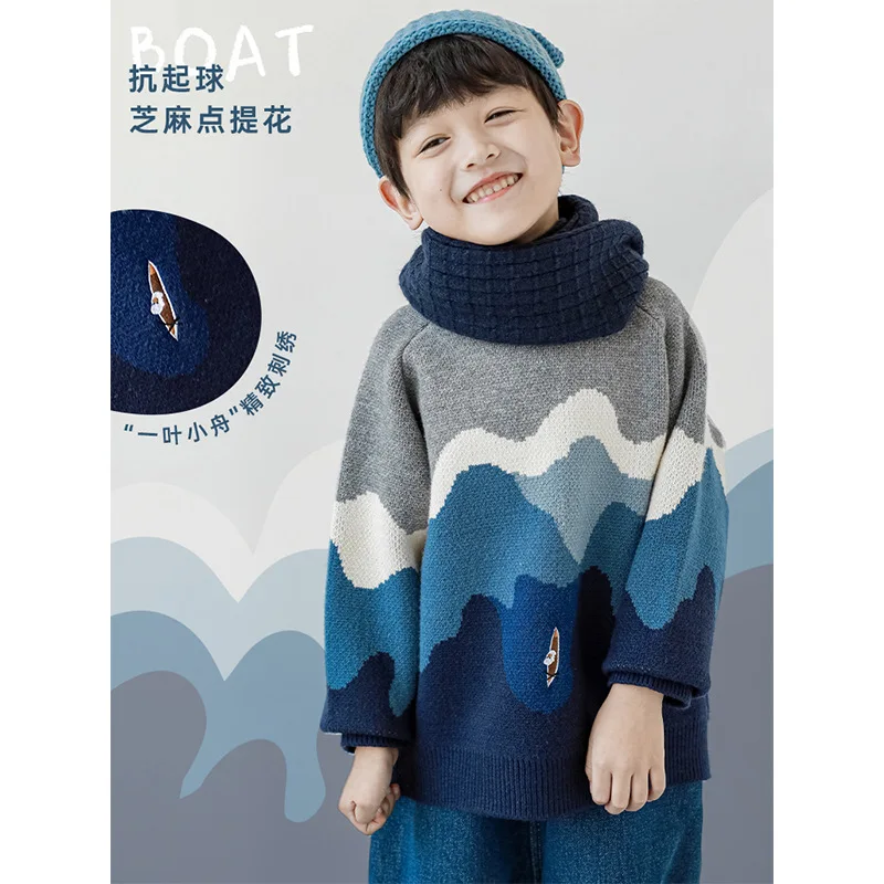 Boys' Sesame Jacquard Round Neck Leisure Sweater 2022 Winter New Children's Embroidery Sweater Thick
Boys' Sesame Jacquard Round Neck Leisure Sweater 2022 Winter New Children's Embroidery Sweater Thick