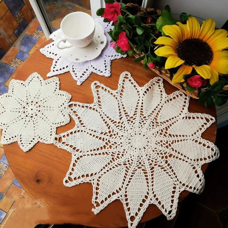 Table decoration and accessories round cotton placemat coaster kitchen wedding table place mat cloth Crochet Christmas flower
Table decoration and accessories round cotton placemat coaster kitchen wedding table place mat cloth Crochet Christmas flower