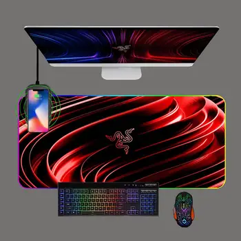 Razer Goliathus 게임용 마우스 패드 RGB 전화 무선 충전 백라이트 키보드 매트, 컴퓨터 마우스 패드 마우스 매트 마우스 패드