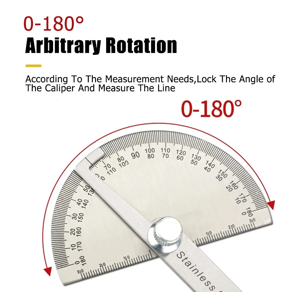 Machinist Ruler Protractors Easy to Use Rotary Angle Finder & Stainless Steel Machinist Ruler 0 180° Protractor
Machinist Ruler Protractors Easy to Use Rotary Angle Finder & Stainless Steel Machinist Ruler 0 180° Protractor