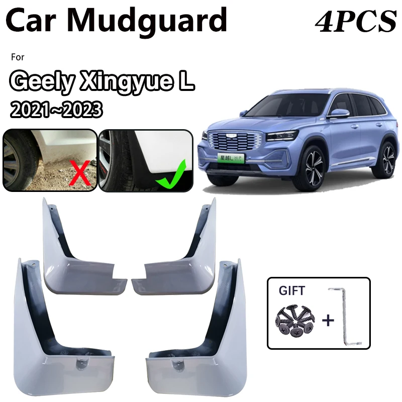 

Car MudFlaps For Geely Monjaro KX11 Xingyue L 2021~2023 2024 Baking Paint Mudguards Fender Protect Mud Guards Flaps Accessories1