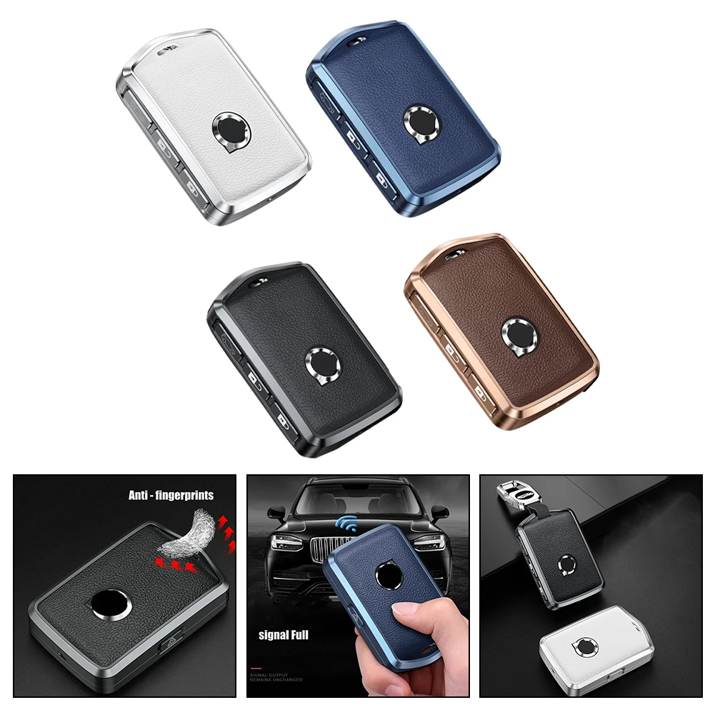1pc Car Key Fob Case Protective Cover Leather + Ultra-light Alminium Alloy Shell For Volvo V70/ V90/ XC70/ XC90 2017-2022
1pc Car Key Fob Case Protective Cover Leather + Ultra-light Alminium Alloy Shell For Volvo V70/ V90/ XC70/ XC90 2017-2022