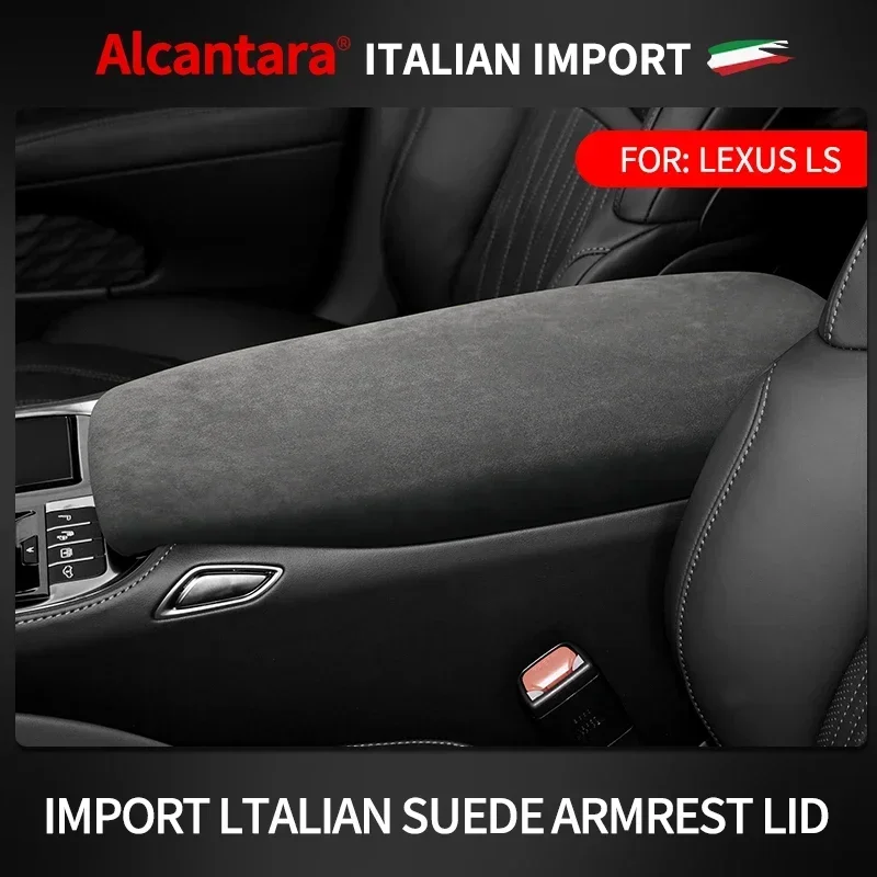 

Car Accessories For Lexus LS Series Modified Central Armrest Box Lid Cover Alcantatra Arm Rest Panel Pad Protection Shelth Shell