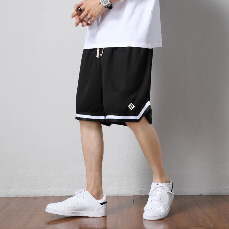 

EBAIHUI Basketball Shorts Men's American Retro Hip Hop High Street Casual Sweatpants Male Harajuku Style Oversized Short Pants