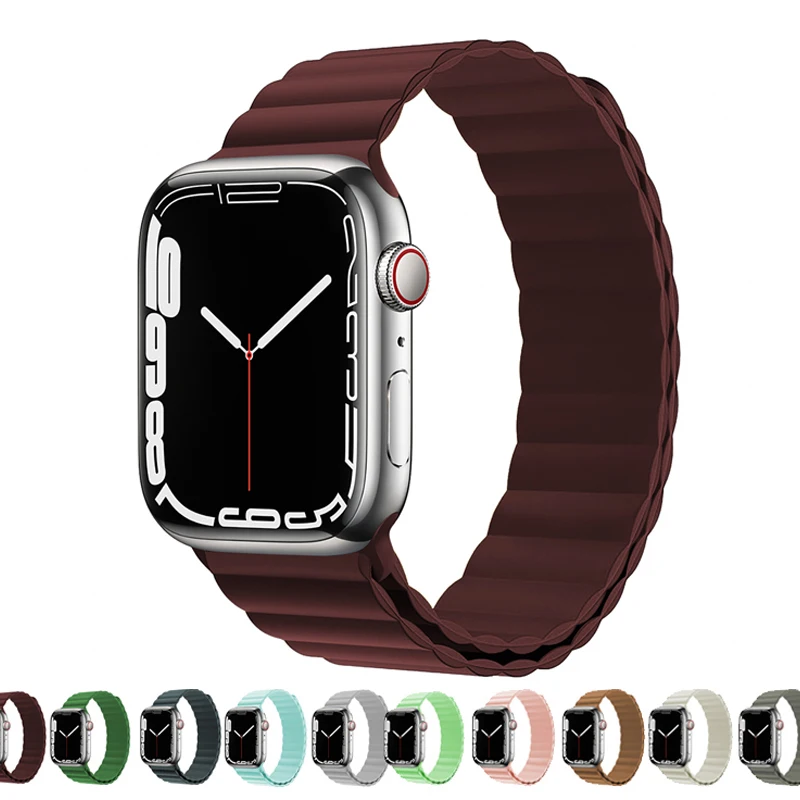 Silicone Loop strap For Apple watch band 44mm 45mm 42mm 41mm 38mm 40mm watchband magnetic Bracelet iwatch series 7 3 5 4 6 SE
Silicone Loop strap For Apple watch band 44mm 45mm 42mm 41mm 38mm 40mm watchband magnetic Bracelet iwatch series 7 3 5 4 6 SE