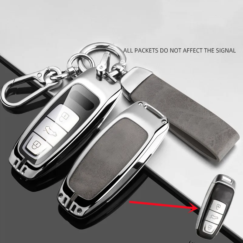 Alloy Car Key Case Full Cover Leather Rope Keychain For Audi A3 A4 B9 A6 A7 4K A8 E-tron Q5 Q8 C8 D5 SQ8 Holder Car Accessories
Alloy Car Key Case Full Cover Leather Rope Keychain For Audi A3 A4 B9 A6 A7 4K A8 E-tron Q5 Q8 C8 D5 SQ8 Holder Car Accessories