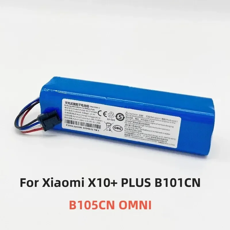 8800 мАч для Xiaomi X10 + PLUS B101CN B105CN OMNI 1S Универсальная батарея для робота-уборщика
8800 мАч для Xiaomi X10 + PLUS B101CN B105CN OMNI 1S Универсальная батарея для робота-уборщика