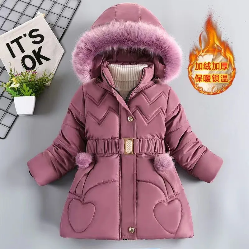 3 4 5 6 8 10 Years Winter Girls Coat Keep Warm Thicken Kids Jacket Hooded Zipper Fur Collar Princess Outerwear Children Clothing
3 4 5 6 8 10 Years Winter Girls Coat Keep Warm Thicken Kids Jacket Hooded Zipper Fur Collar Princess Outerwear Children Clothing
