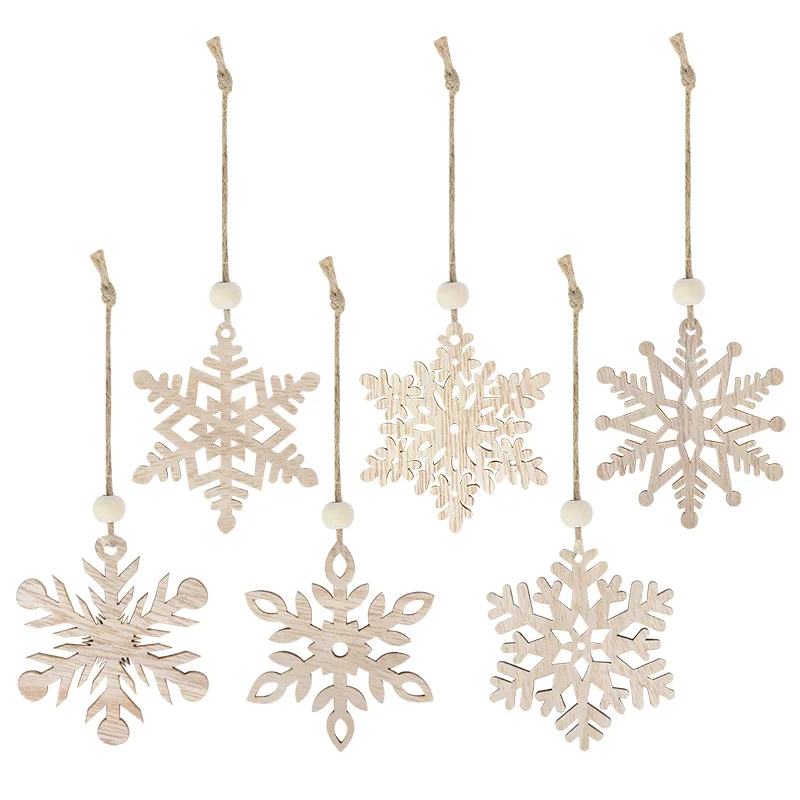 6 Pcs Wooden Snowflake Ornaments Unfinished DIY Wood Snowflake Christmas Tree Hanging Ornaments with Strings Winter Decorations
6 Pcs Wooden Snowflake Ornaments Unfinished DIY Wood Snowflake Christmas Tree Hanging Ornaments with Strings Winter Decorations