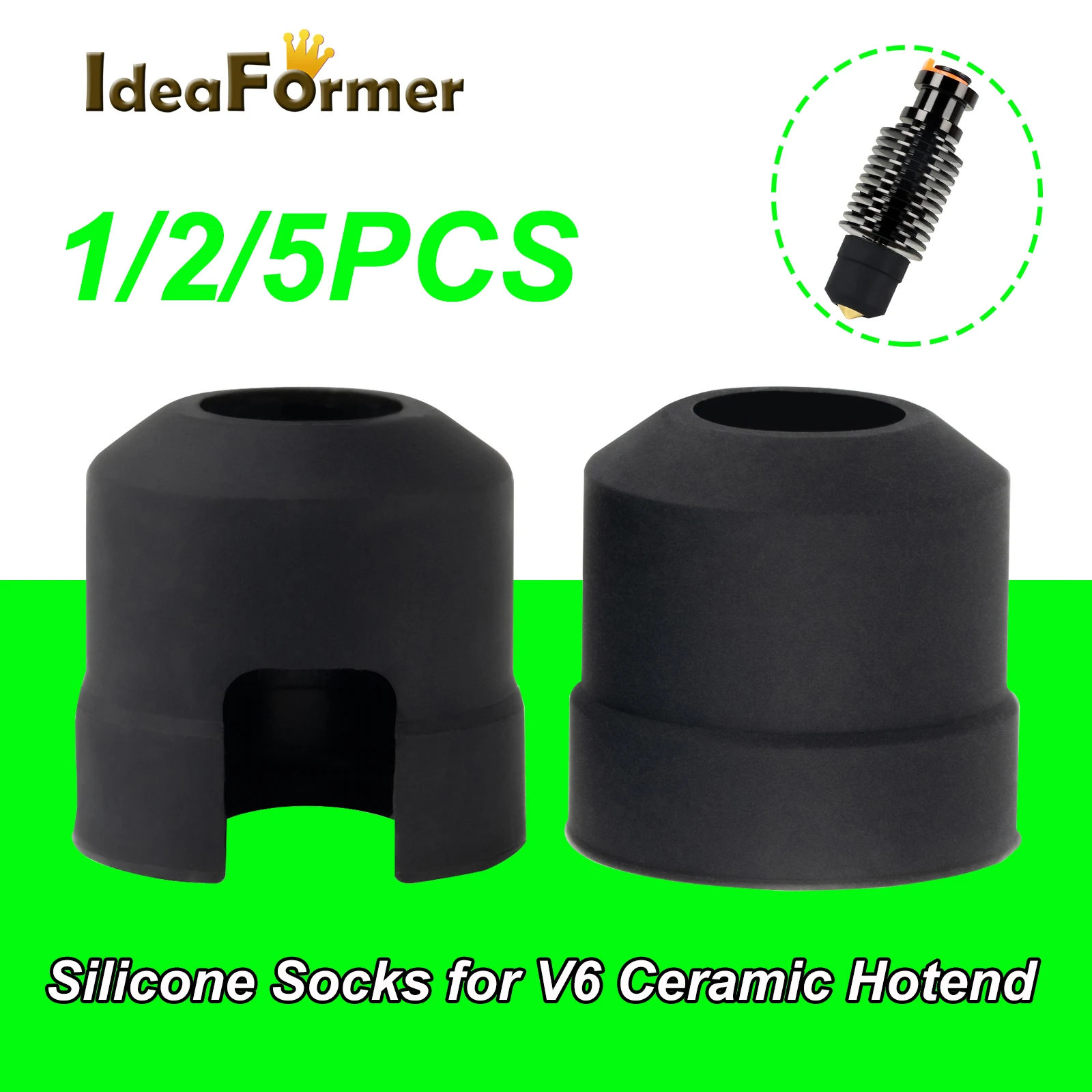 Silicone Socks for E3D V6 Hotend Ceramic Heating Core Protective Sleeve Silicone Cover Case for 3D Printer Parts V6 Hotend
Silicone Socks for E3D V6 Hotend Ceramic Heating Core Protective Sleeve Silicone Cover Case for 3D Printer Parts V6 Hotend