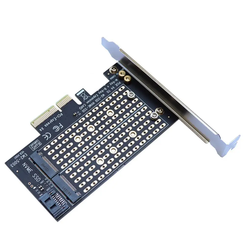 

Плата адаптера с одиночным/двойным M.2 NVME NGFF на Pcie 4x M2 SSD адаптер B/M Поддержка клавиш PCI Express 3,0 2230-2280 жесткие диски