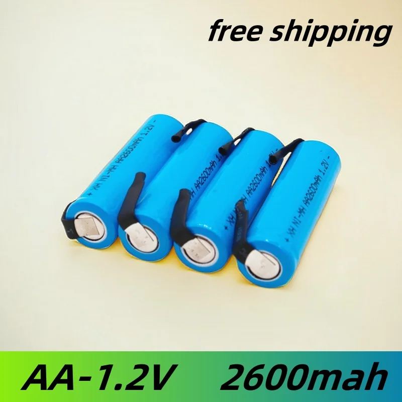 

100% brand new 1.2V AA battery 2600mAh, 2A nickel hydrogen, Philips electric shaver blue needle shell+free shipping