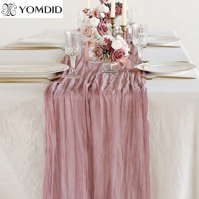 YOMDID Cheese Cloth Gauze Table Runner Romantic Boho Table Runner for Wedding Birthday Party Bridal Valentine's Day Table Decor
YOMDID Cheese Cloth Gauze Table Runner Romantic Boho Table Runner for Wedding Birthday Party Bridal Valentine's Day Table Decor