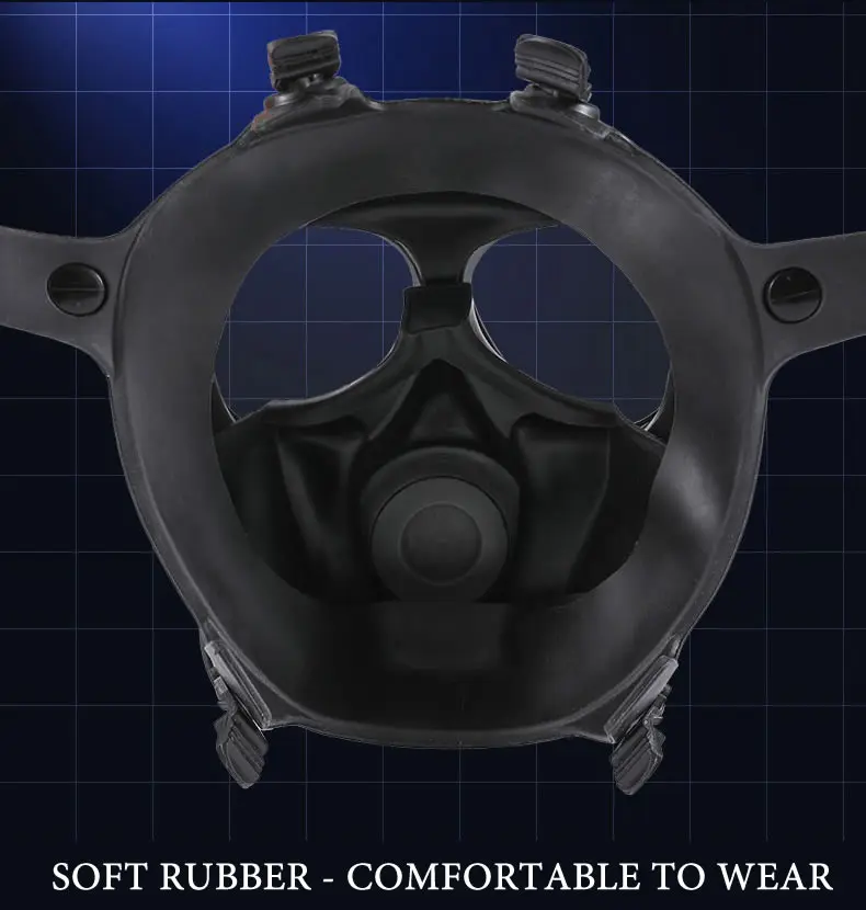 Black Full Face Mask Chemical Gas Respirator Natural Rubber Mask For Painting Pesticide Spraying Welding Work Safety Protection Black Full Face Mask Chemical Gas Respirator Natural Rubber Mask For Painting Pesticide Spraying Welding Work Safety Protection