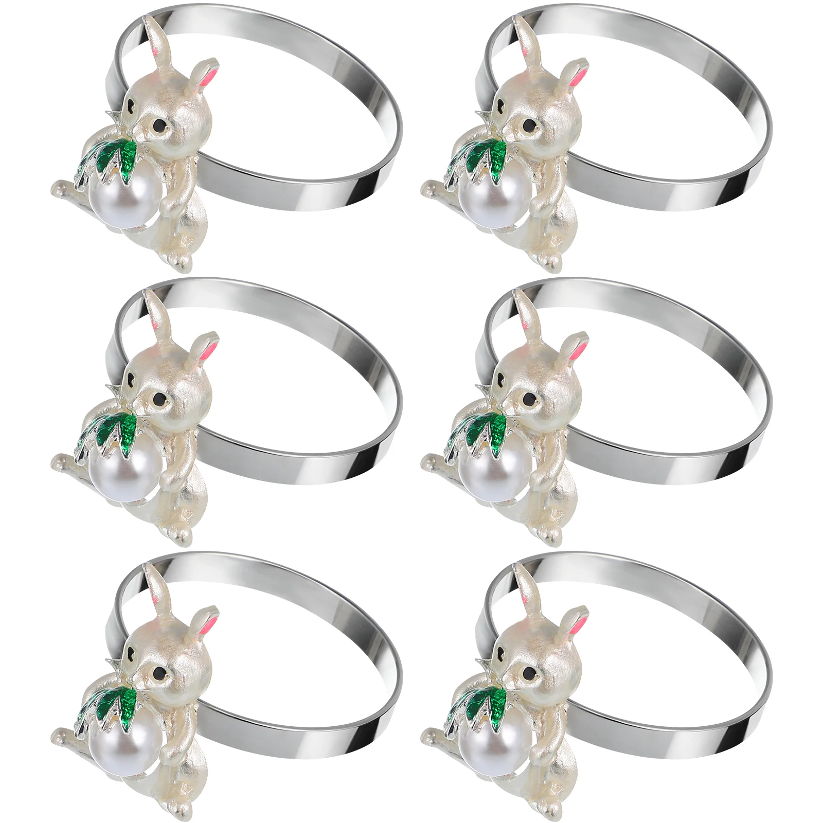 Reusable Adorable Cute Bunny Napkin Rings Enamel Rabbit Napkin Holder for Easter Dinner Weddings Party Table Decorations
Reusable Adorable Cute Bunny Napkin Rings Enamel Rabbit Napkin Holder for Easter Dinner Weddings Party Table Decorations