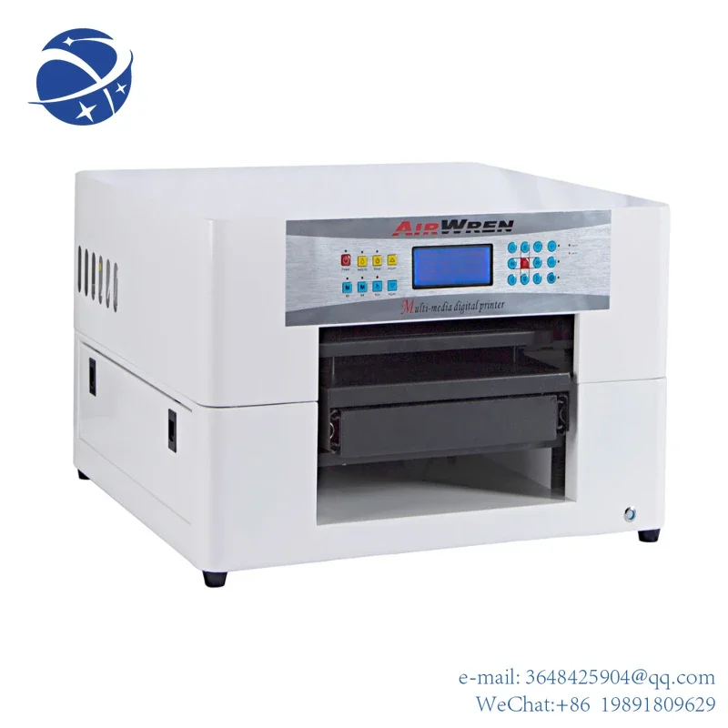 YYHC Size DTG Direct to Garment T-shirt Printer with Light and Dark Color Clothes for Small Home Business with Free RIP Software
YYHC Size DTG Direct to Garment T-shirt Printer with Light and Dark Color Clothes for Small Home Business with Free RIP Software