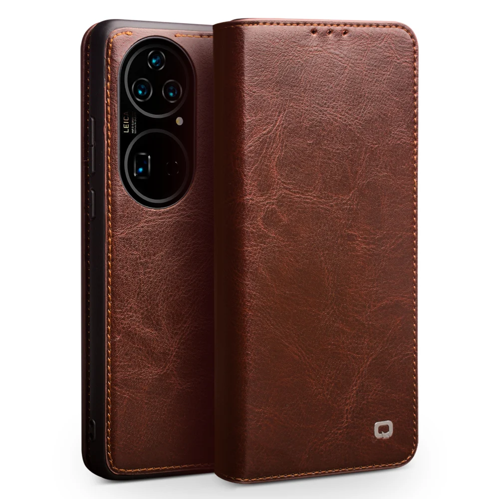 Qialino Genuine Leather Flip Case For Huawei Ascend P50 Pure Handmade Phone Cover With Card Slots For P50 Pro
Qialino Genuine Leather Flip Case For Huawei Ascend P50 Pure Handmade Phone Cover With Card Slots For P50 Pro