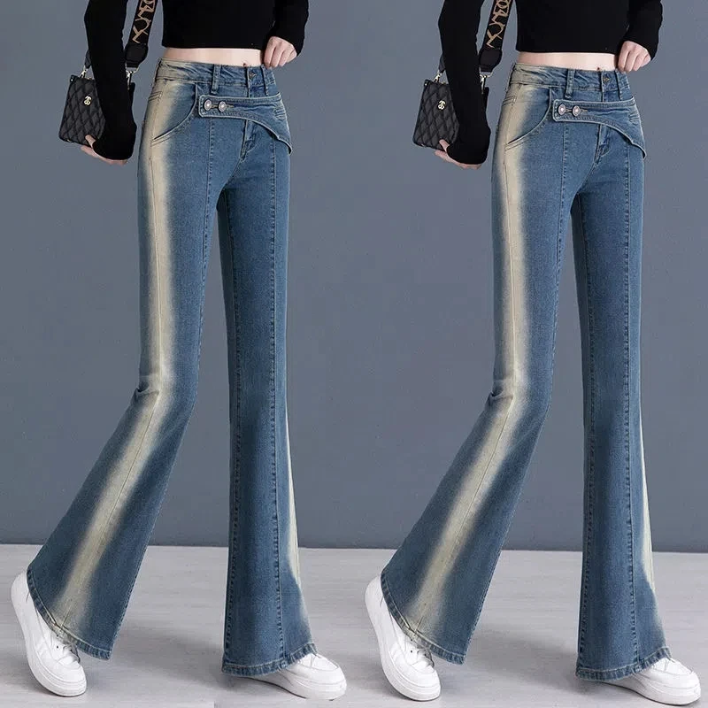 High-Waisted Slim Gradient Boot Cut Jeans For Women Autumn And Winter 2023 New Design Abdomen-Tightening Pants Trouser Lady
High-Waisted Slim Gradient Boot Cut Jeans For Women Autumn And Winter 2023 New Design Abdomen-Tightening Pants Trouser Lady