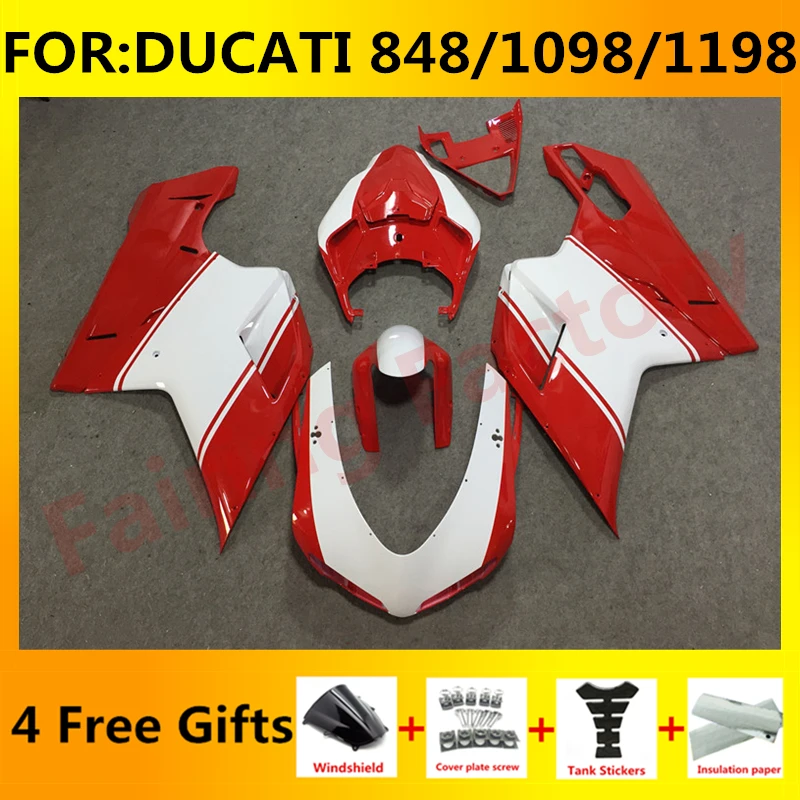 New ABS Motorcycle Full Fairings Kit Fit for DUCATI 848 1098 1198 2007 2008 2009 2010 2011 2012 Bodywork Fairing set red white
New ABS Motorcycle Full Fairings Kit Fit for DUCATI 848 1098 1198 2007 2008 2009 2010 2011 2012 Bodywork Fairing set red white