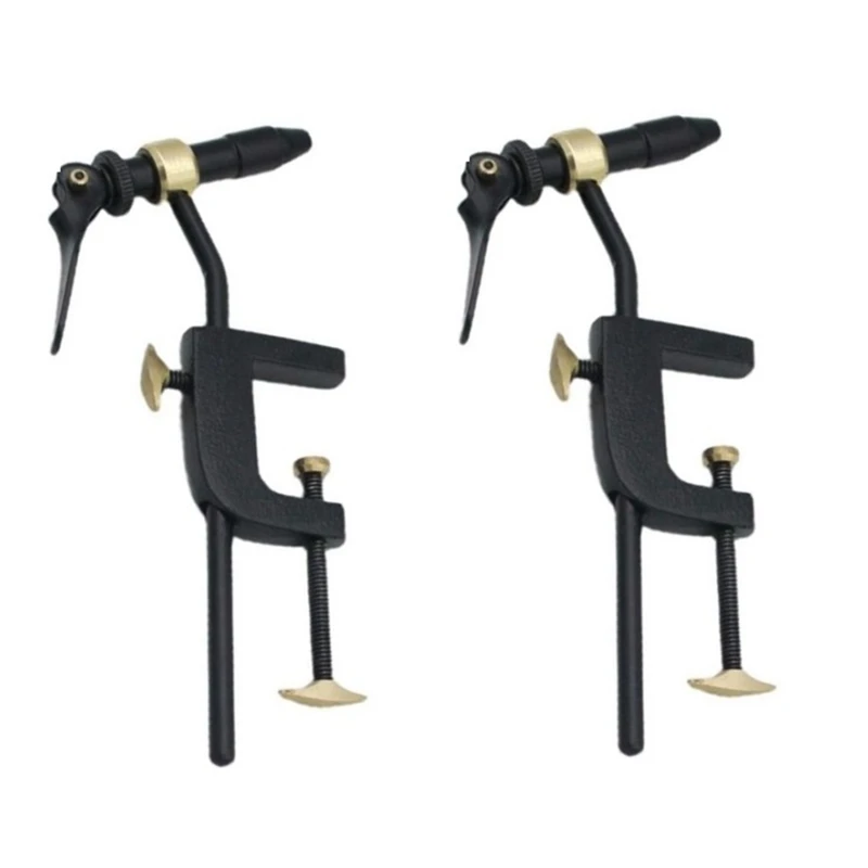 

2 Set Fly Tying Classic Handy Vise Tool Safety Holding Hook Fishing Steel C-Clamp Tying Vise With Steel Hardened Jaw
