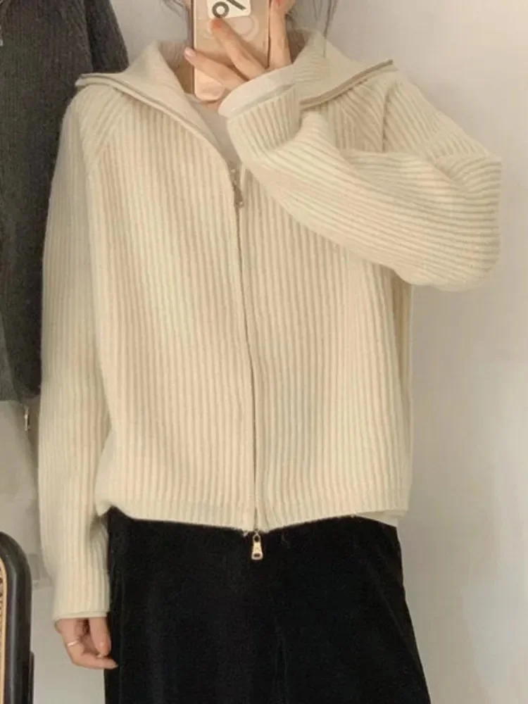 Deeptown Casual Knitted Cardigan Sweaters Women 2023 Autumn Vintage Zip-up Solid Loose Long Sleeve Tops Knitwear Chic Kpop
Deeptown Casual Knitted Cardigan Sweaters Women 2023 Autumn Vintage Zip-up Solid Loose Long Sleeve Tops Knitwear Chic Kpop