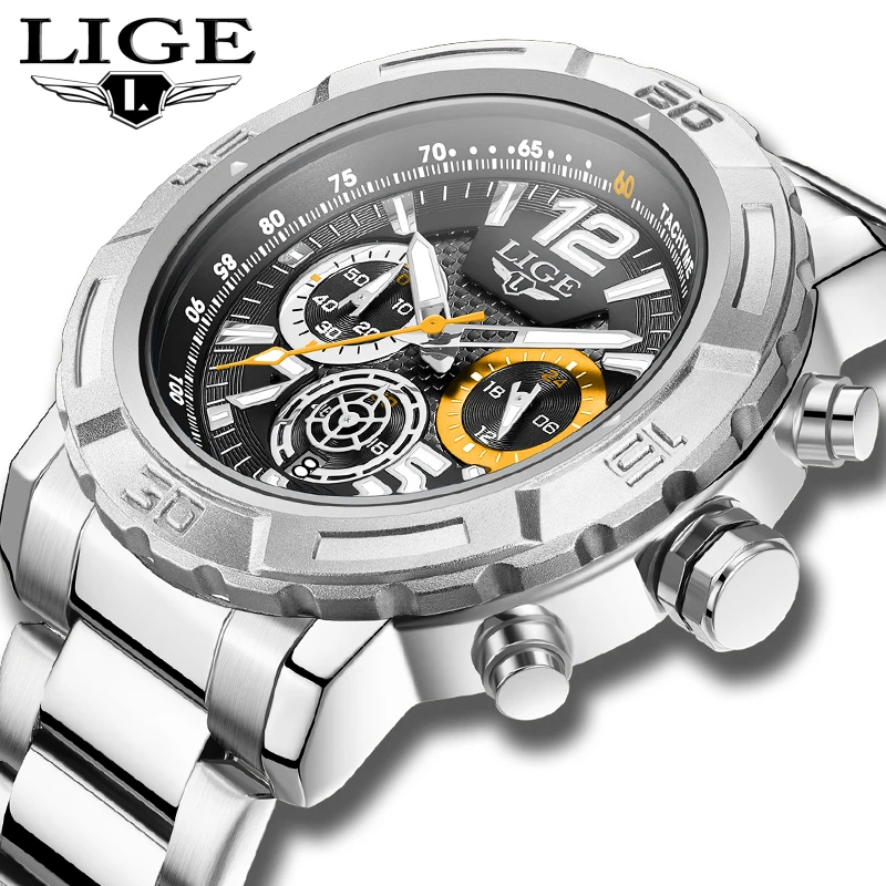 LIGE Men's Wrist Watches Date Casual Luxury Male Chronograph Waterproof Stainless Steel High Quality Quartz Watch For Men Clock
LIGE Men's Wrist Watches Date Casual Luxury Male Chronograph Waterproof Stainless Steel High Quality Quartz Watch For Men Clock
