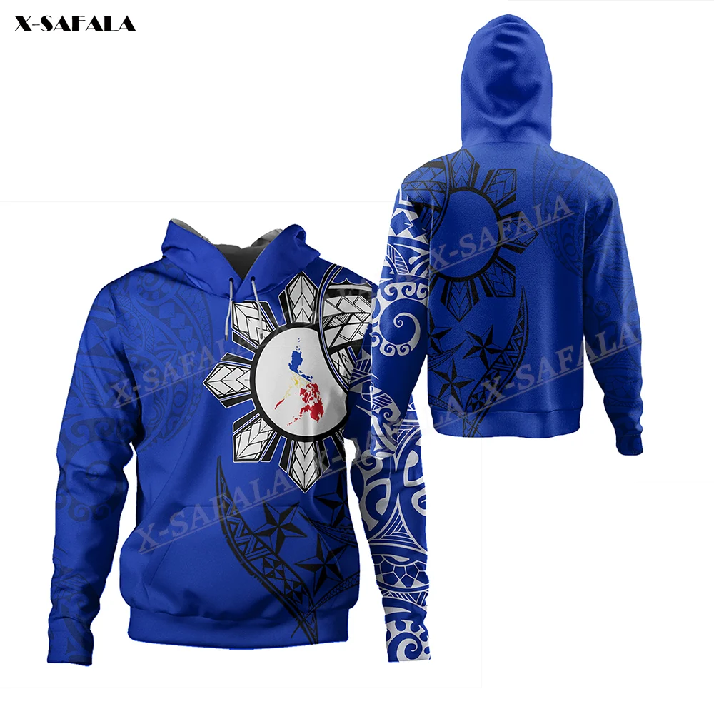

Tribal Sun In My Heart Philippines Independence Day 3D Print Zipper Hoodie Men Pullover Sweatshirt Hooded Jersey Shirts