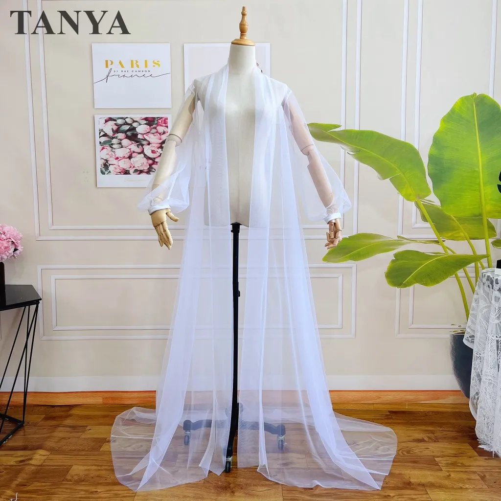 White Tulle Long Mesh Wedding Cape Bohemian Full Sleeves Bridal Accessories Long Wrap Jacket
White Tulle Long Mesh Wedding Cape Bohemian Full Sleeves Bridal Accessories Long Wrap Jacket