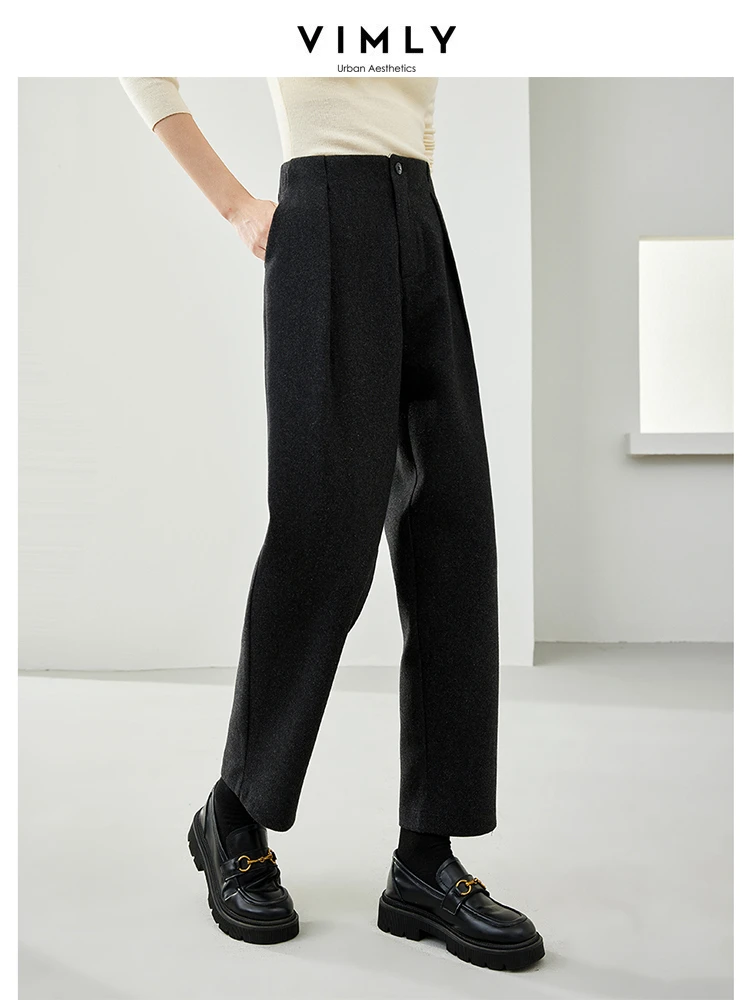 Vimly Elegant England Woolen Harem Pants for Women Ankle Length Pant 2024 Spring New Office Lady Loose Casual Trousers M5396
Vimly Elegant England Woolen Harem Pants for Women Ankle Length Pant 2024 Spring New Office Lady Loose Casual Trousers M5396