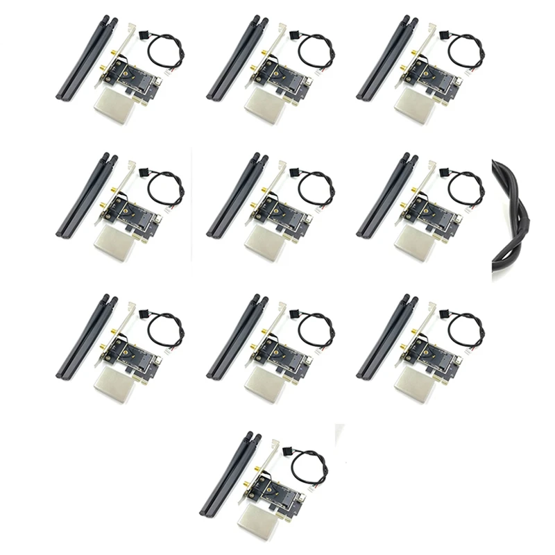 10X NGFF M2 беспроводная карта к PCI-E Pcie Настольный Bluetooth адаптер с 2 антеннами переменного тока для AX200 9260AC 8265NGW
10X NGFF M2 беспроводная карта к PCI-E Pcie Настольный Bluetooth адаптер с 2 антеннами переменного тока для AX200 9260AC 8265NGW