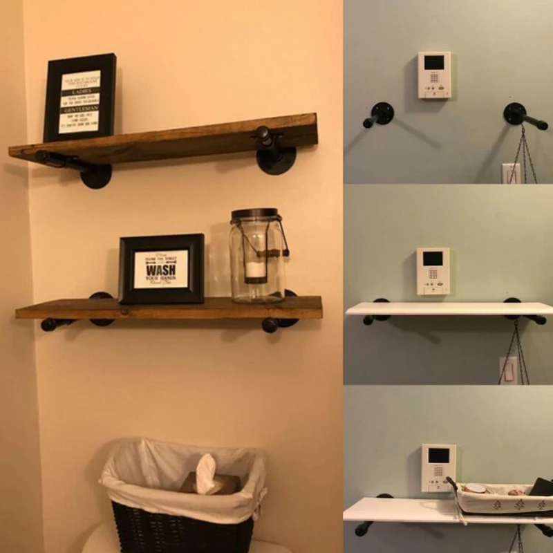 Wall Storage Shelf Holder Brackets Book Shelving Industrial Steampunk Iron Pipe Home Wall Install Solid Wood Shelf Decoration
Wall Storage Shelf Holder Brackets Book Shelving Industrial Steampunk Iron Pipe Home Wall Install Solid Wood Shelf Decoration