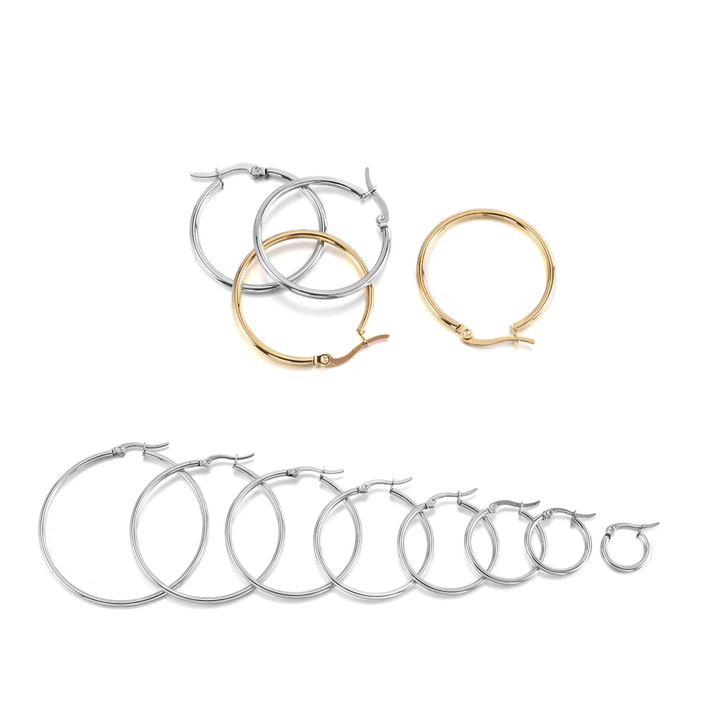 Gold Stainless Steel Earrings 15-50mm Loop Earrings Hoop Open Earring Hook Base Ear Ring Diy Jewelry Findings Accessorie
Gold Stainless Steel Earrings 15-50mm Loop Earrings Hoop Open Earring Hook Base Ear Ring Diy Jewelry Findings Accessorie