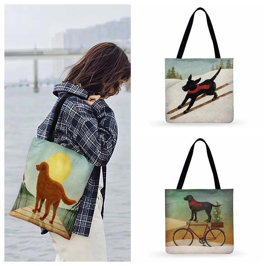 Labrador Dog Christmas Bicycle Print Tote Bag Women Casual Tote Ladies Shoulder Bag Foldable Shopping Bag Outdoor Beach Bags
Labrador Dog Christmas Bicycle Print Tote Bag Women Casual Tote Ladies Shoulder Bag Foldable Shopping Bag Outdoor Beach Bags